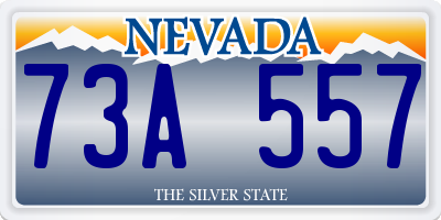 NV license plate 73A557