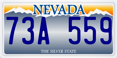 NV license plate 73A559