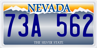 NV license plate 73A562