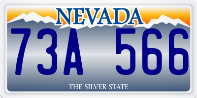 NV license plate 73A566