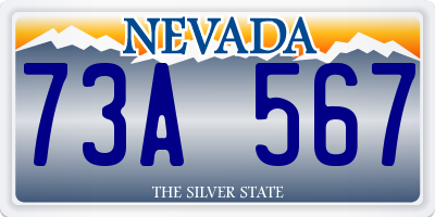 NV license plate 73A567