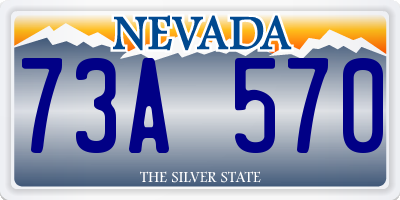 NV license plate 73A570