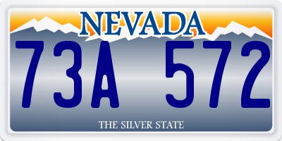NV license plate 73A572