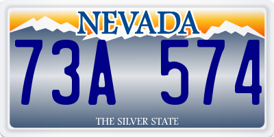 NV license plate 73A574