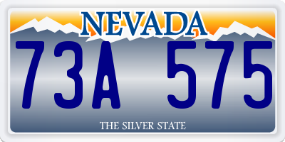 NV license plate 73A575