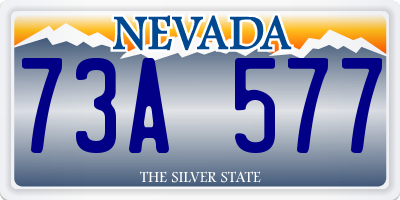 NV license plate 73A577