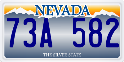 NV license plate 73A582