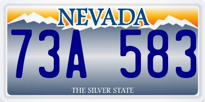 NV license plate 73A583