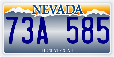 NV license plate 73A585