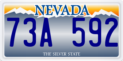 NV license plate 73A592