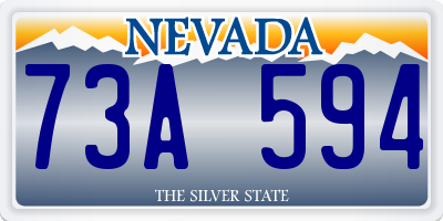 NV license plate 73A594