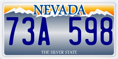 NV license plate 73A598