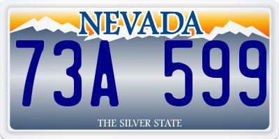 NV license plate 73A599