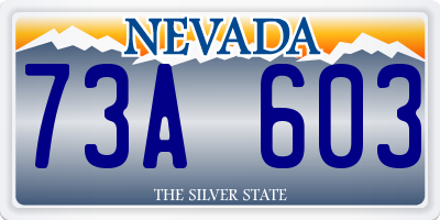NV license plate 73A603