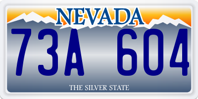 NV license plate 73A604
