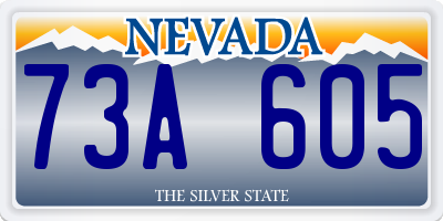 NV license plate 73A605