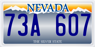 NV license plate 73A607