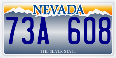 NV license plate 73A608