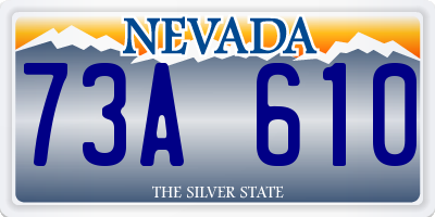 NV license plate 73A610