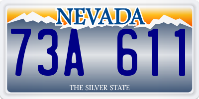 NV license plate 73A611