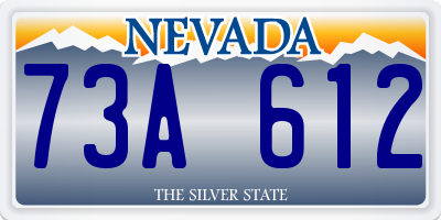 NV license plate 73A612