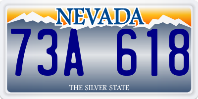 NV license plate 73A618