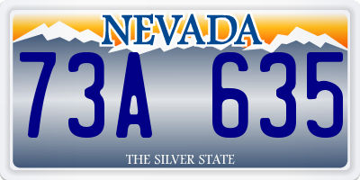 NV license plate 73A635