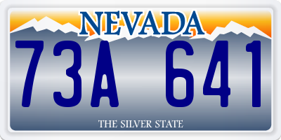 NV license plate 73A641