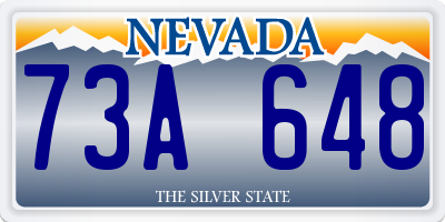 NV license plate 73A648