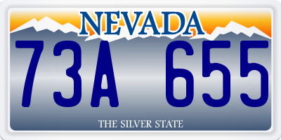 NV license plate 73A655