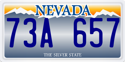 NV license plate 73A657