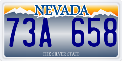 NV license plate 73A658