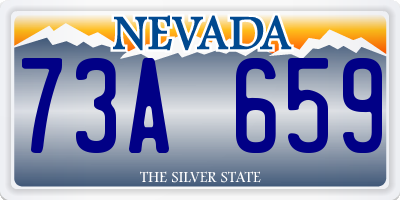 NV license plate 73A659