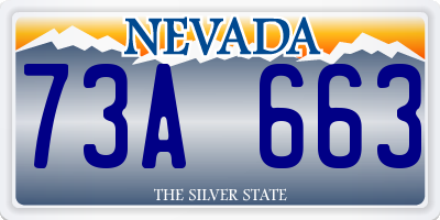 NV license plate 73A663