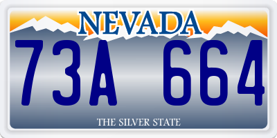 NV license plate 73A664