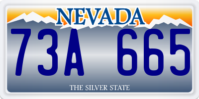 NV license plate 73A665