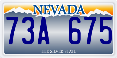 NV license plate 73A675