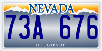 NV license plate 73A676