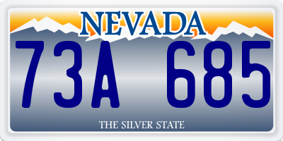 NV license plate 73A685