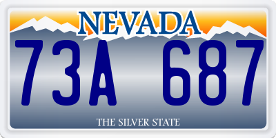 NV license plate 73A687