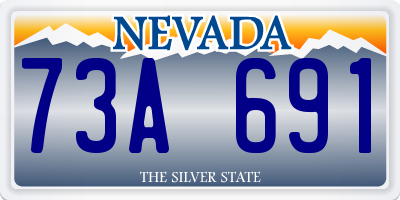 NV license plate 73A691