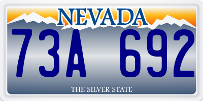 NV license plate 73A692