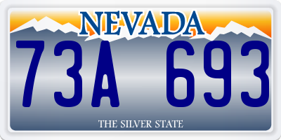 NV license plate 73A693