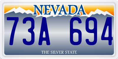 NV license plate 73A694