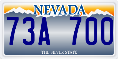 NV license plate 73A700