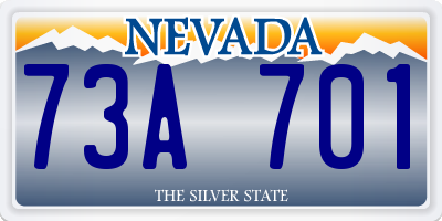 NV license plate 73A701