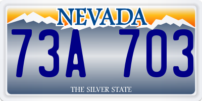 NV license plate 73A703