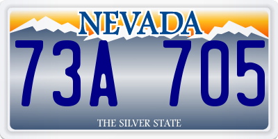 NV license plate 73A705