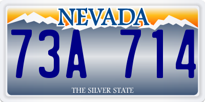 NV license plate 73A714