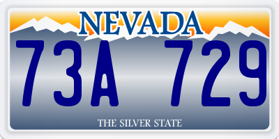 NV license plate 73A729